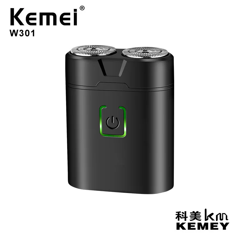 Kemei W301 New Arrival Mini Rechargeable Men`S Electric Shaver Wholesale Twin Blade Electric Men Shaver Machine