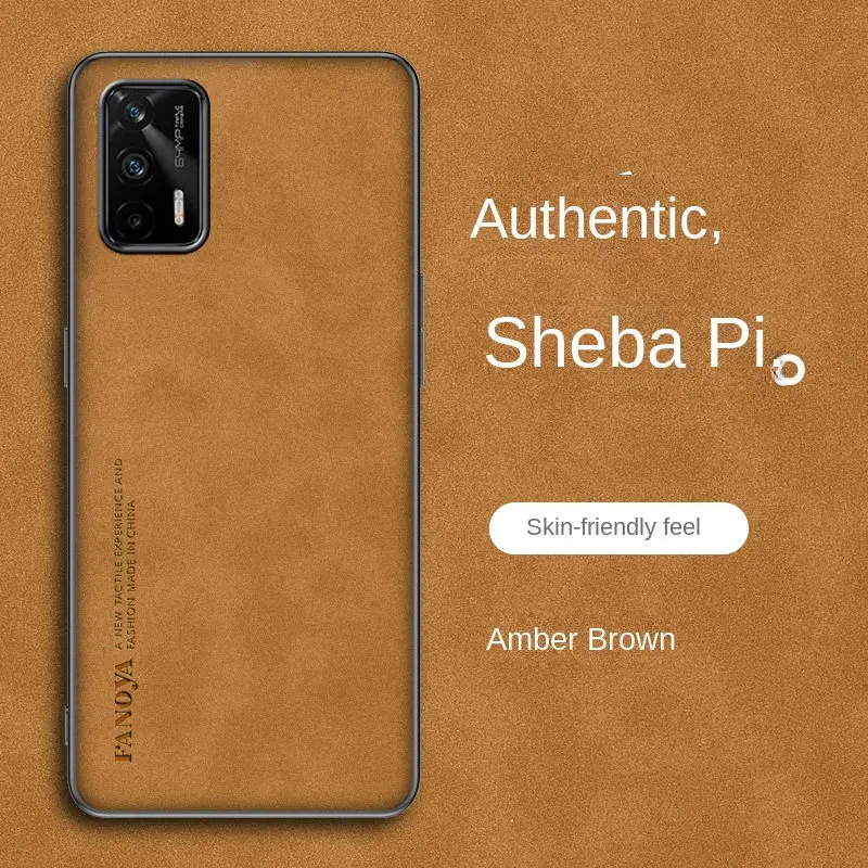 Premium PU Leather Skin Shockproof Hard Back Matte Phone Case