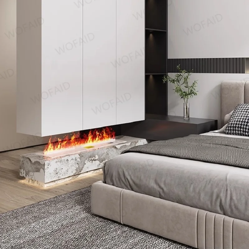 3d Automizing Water Vapor Electric Fireplace Artificial Fire Flame Living Room Decoration Fireplace