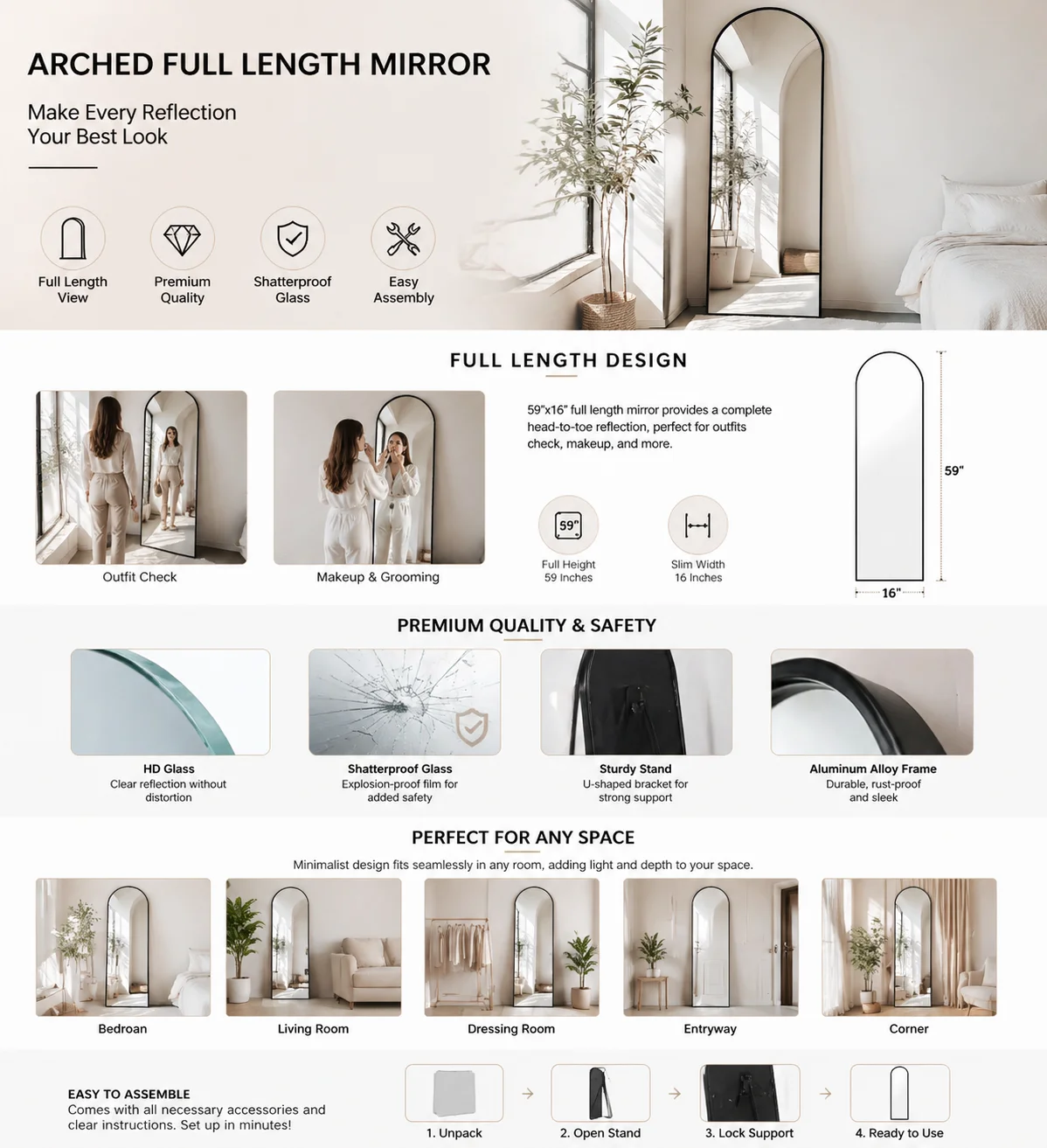 Arched Floor Mirror 3