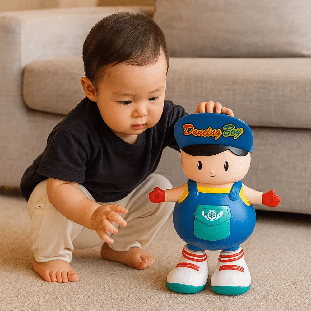 LED 춤추는 소년 피규어 플라스틱 조명 포함 춤추는 스윙 소년 컬렉션 움직이는 어린이 전기 장난감 생일 선물