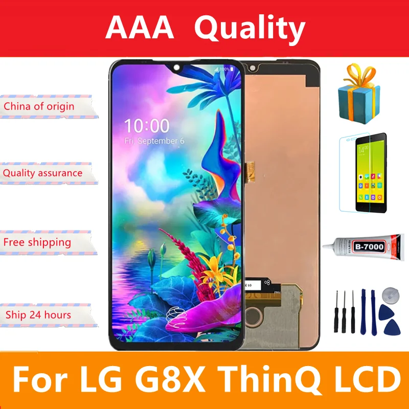 100% Test Amoled Schermo Lcd Per Lg G8X G V50S Thinq Display Lcd Con Cornice Touch Screen Digitizer Lg G8X G V50S Sostituzione Sottile