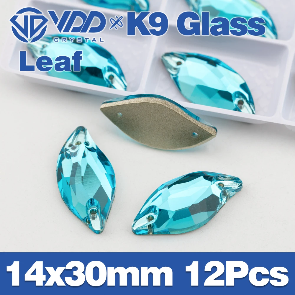 VDD S116 Aqua Blue Chamfer Top Qualität K9 Glas Nähen auf Strass Kristall Nähen Flatback Steine für Kleidung Hochzeitskleid – Detail 17