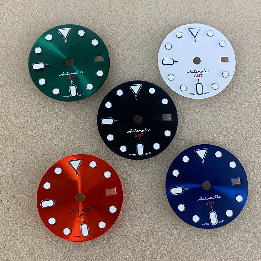 

S GMT's New Arrival Modified 28.5mm Watch Dial Watch Accessories Literally Green Luminous Suitable for Japanese NH34 Movements