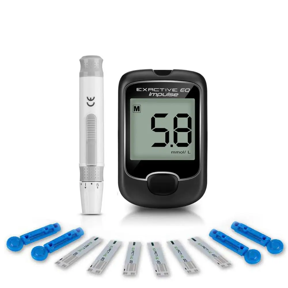Blood Glucose Meter Glucometer Kit Diabetes Tester 50 Test Strips Lancets Needles Medical Blood Sugar Detection Meter Healthy