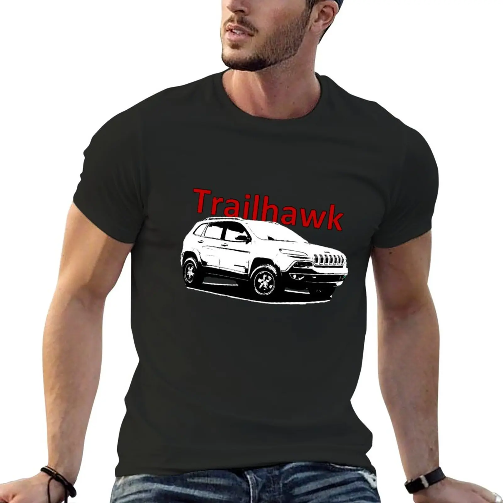 

White Trailhawk T-Shirt tees cute clothes plus size t shirts T-shirts for men cotton