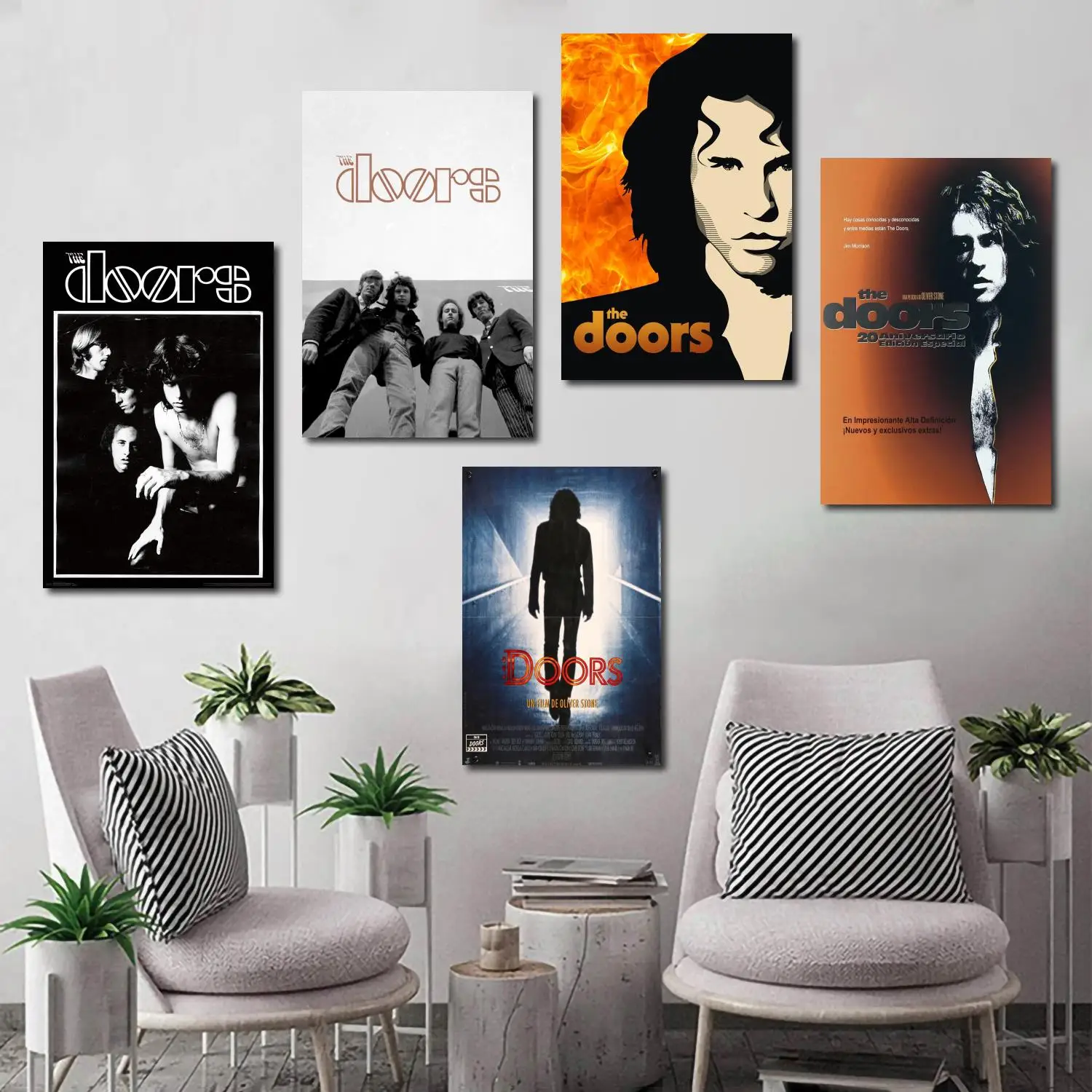 

the doors Rock Band poster Decorative Painting 24x36 Canvas Poster Wall Art Living Room Posters Bedroom Painting