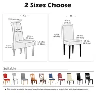 Large Chair Covers for Dining Room, Geometric Slipcover for high back Dining Chair, Soft Stretch Washable Removable 2