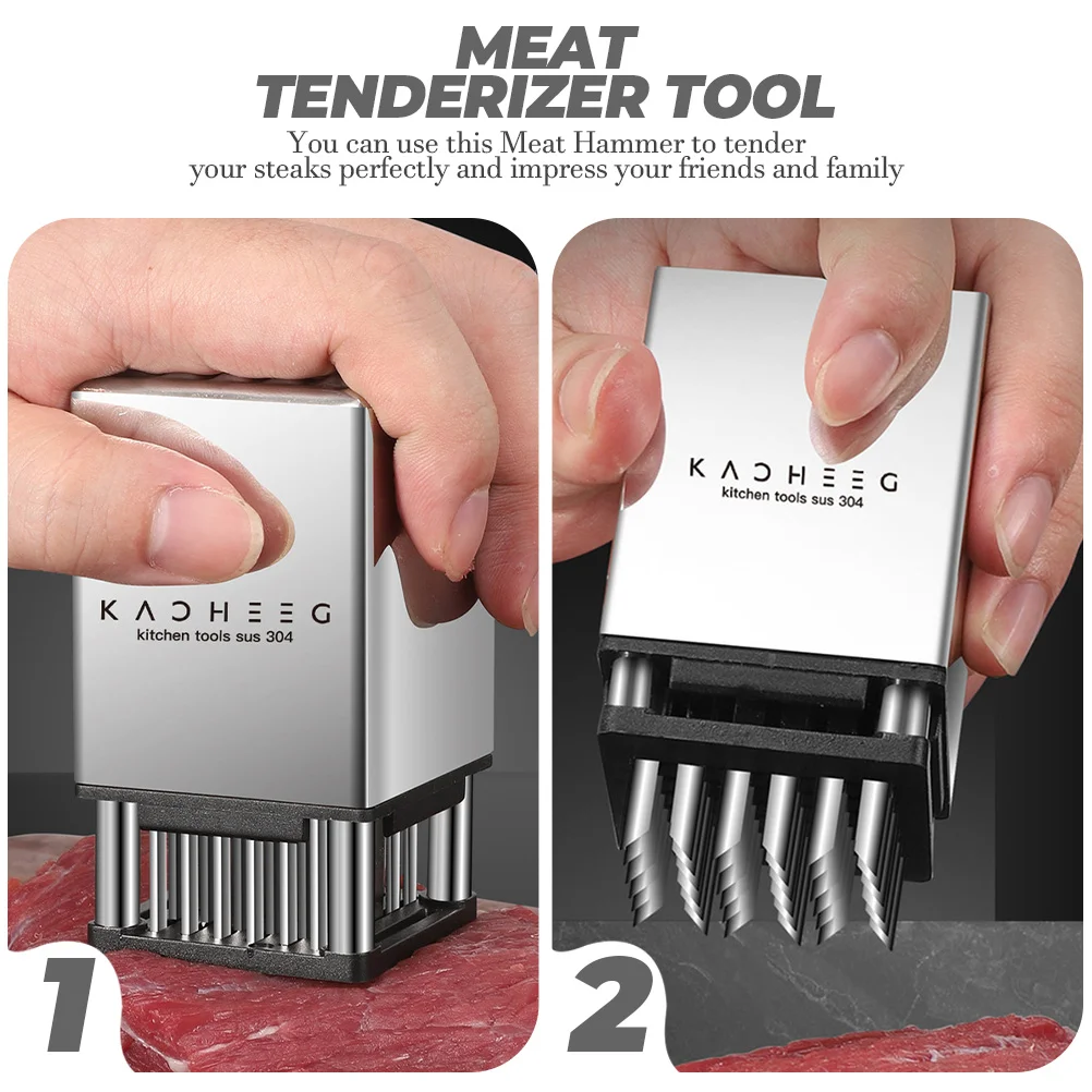 Stainless Steel Meat Hammer Mallet Pounder Tenderizer Tool Flattener Kitchen Utensil Meat Preparation Gadget For Poultry