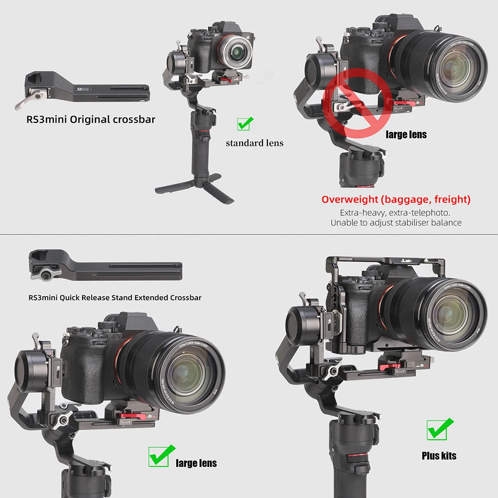 Fotga-suporte de Montagem Frio Barra de Extensão 14 Rosca para Dji Ronin Rs3 Mini Gimbal Estabilizador Monitor Video Light Stand - Image 4
