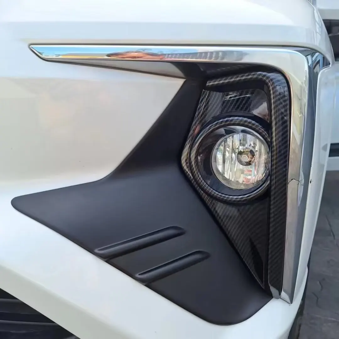 

For 2022-2024 Toyota Veloz Front Rear Bumper Fog Light Bezel Trim Carbon Fiber Look Car Modified