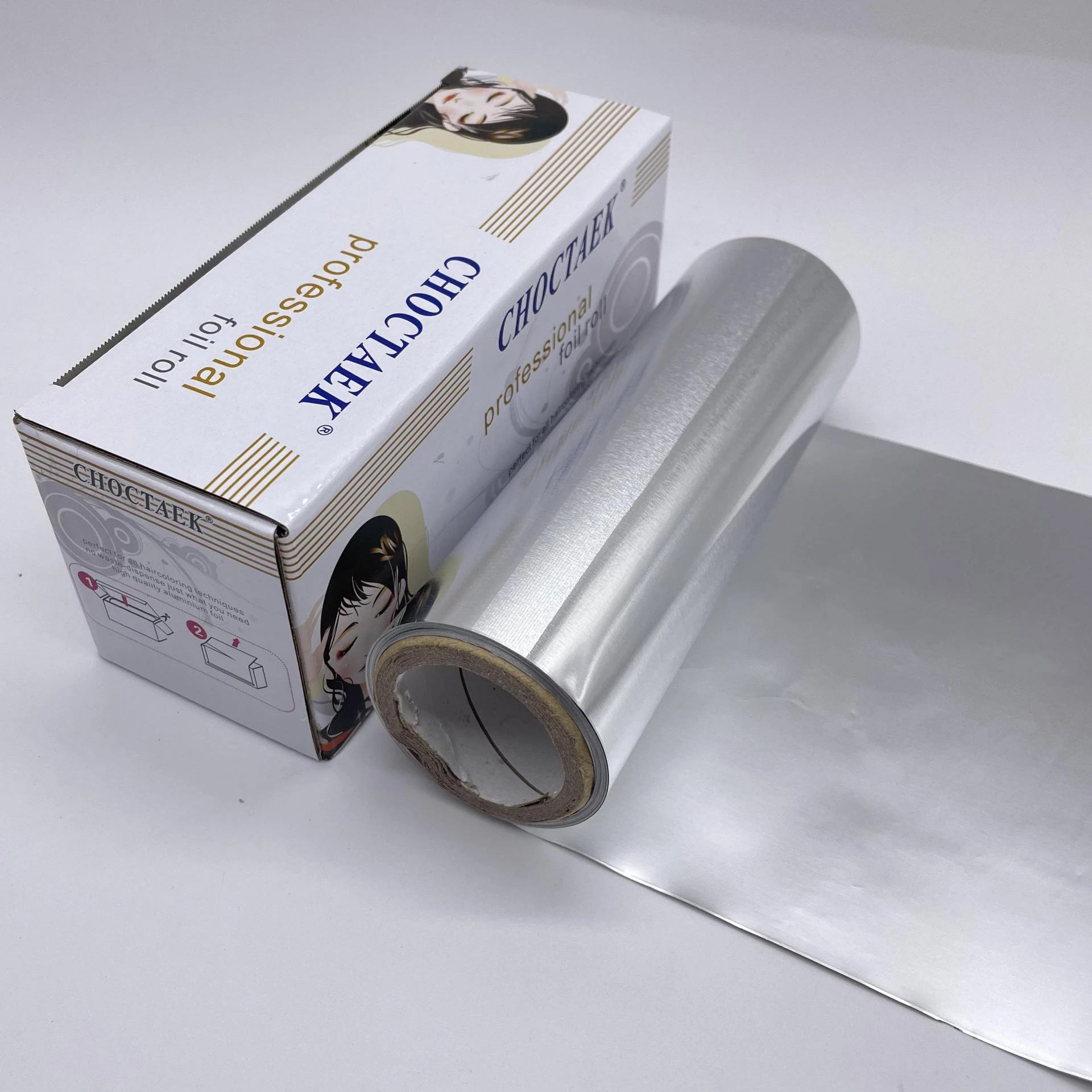 15cm*9m Aluminum Foil For Hair，professional Embossed Hair Foil Roll