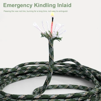 Military Paracord 15M 9 Strand 4mm Parachute Cord Camping Accessories Outdoor Survival Equipment DIY Bracelet Tent Rope 5
