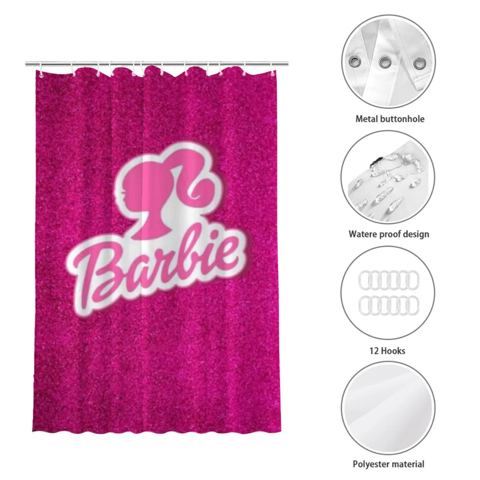 Cortina De Chuveiro Barbie Do Banheiro, Decoração Rosa Quente