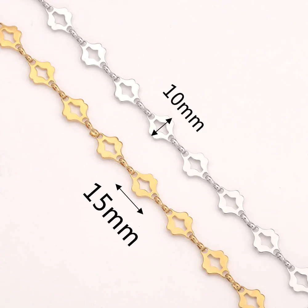 1M Edelstahl Lippen Ketten Hip hop Stil Kubanischen Ketten für Schmuck, Die DIY Halskette Tasche Kette Material Zubehör – Detail 3