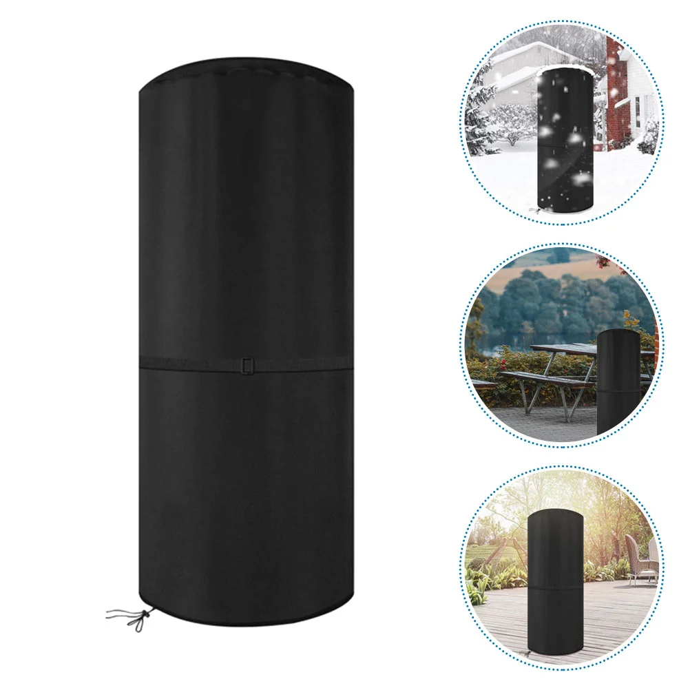 Heater Cover Patio Accessories Coversp Black Portable Outdoor Protective Bag with Zipper Radiator Winter for Radiators