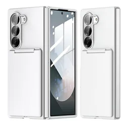 Sleek Card Holder Case - Fashionable Anti - Knock PC Cover for Z Fold 7 (WHITE)