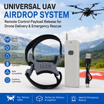 Sistema universale UAV Airdrop - Rilascio del carico utile con telecomando per il salvataggio di emergenza della consegna dei droni