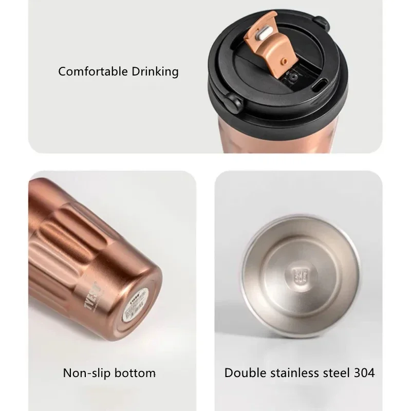 STARLA Mug Isotherme Avec Paille Et Poignée, 1,2l Grand, 2 Couvercles, Tasse Isotherme étanche, Tasse