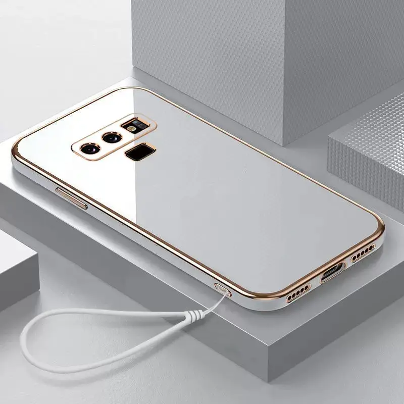 Luxury Square Plating Shockproof Silicone Phone Case - Premium Back Cover