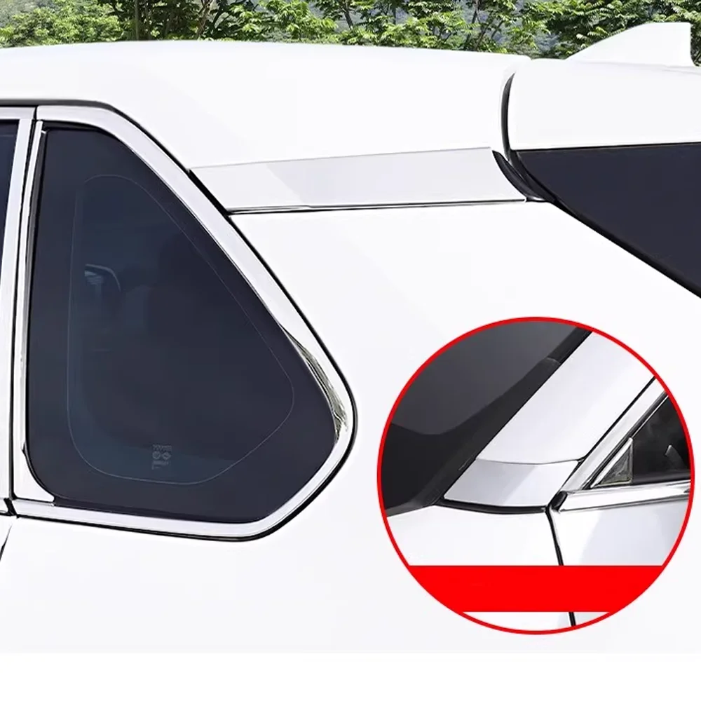 Toyota RAV4 XA50 50 2019 2025 2020 실버 스테인레스 스틸 자동차 도어 창 프레임 창틀 트림 스티커 부품 액세서리