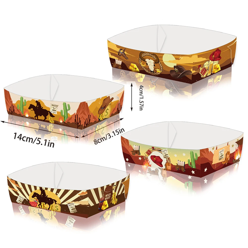 Vibrant Disposable Paper Food Trays