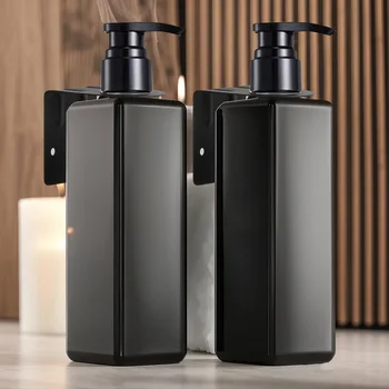 black bathroom soap dispenser