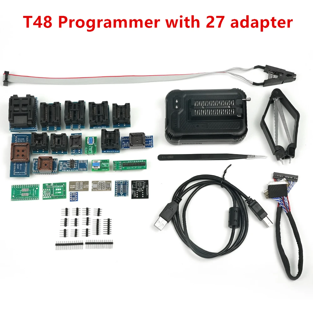 XGecu T48 Programmer 56 Pin Drivers ISP Support 21000+ with 30 adapters Original EMMC-ISP Version 1 /ADP_F48_EX-2 /EX-1 Adapter