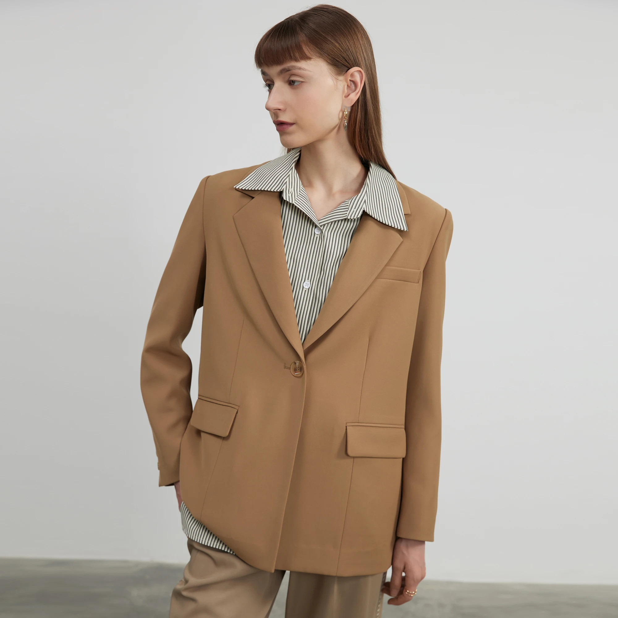 

Blazer Women 2022 New Autumn French Casual Khaki Suit