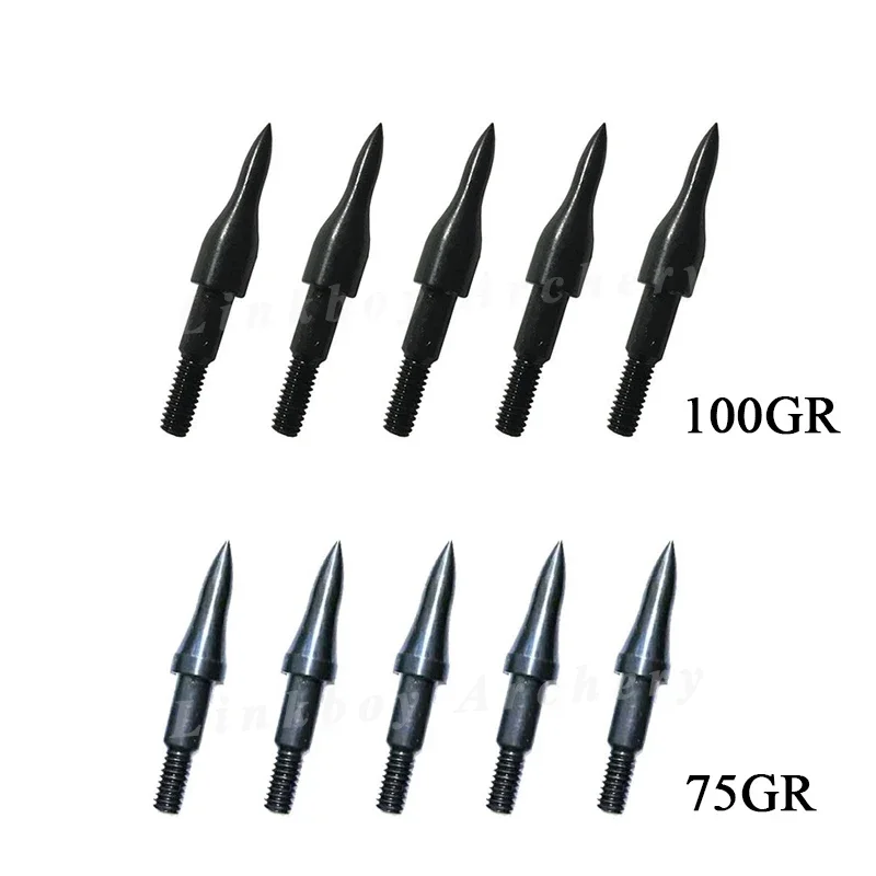 Archery Arrowhead 12PCS 8-32 Arrow Points Tips 75 80 90 100 125 150 300 350 Grain Broadheads Carbon Shaft Hunting Pijlen
