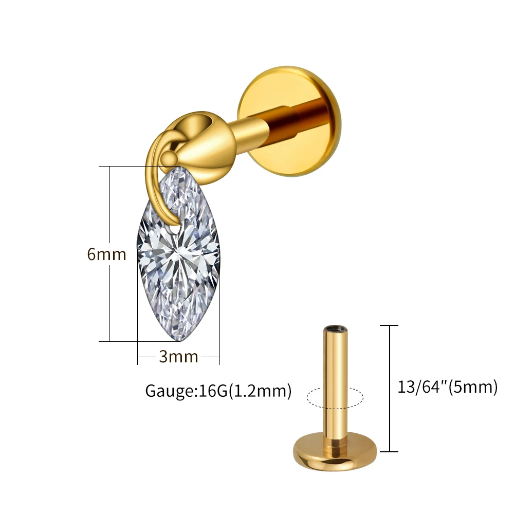 Gold 1.2x5mm