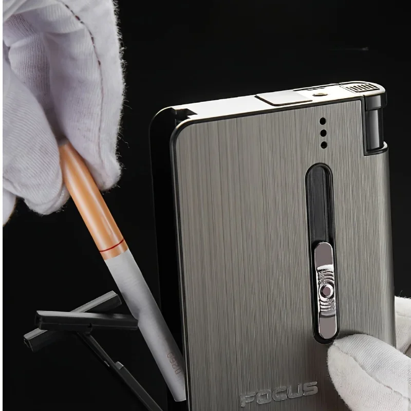 Elegant Portable Metal Cigarette Case - Holds 10 King Size Cigarettes, Heartfelt Gift