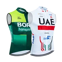 TEAM 2025 UAE Cycling Jersey Summer Men Boraful Road Bike Vest Ropa Ciclismo Team Pro Riding Sleeveless Bicycle Maillot T-shirt 1