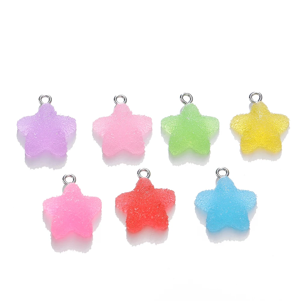10 teile/los Simulation fünfzackigen Stern weiche Süßigkeiten niedlichen Charms Anhänger für DIY Ohrringe Halskette Schmuck Zubehör finden – Detail 6