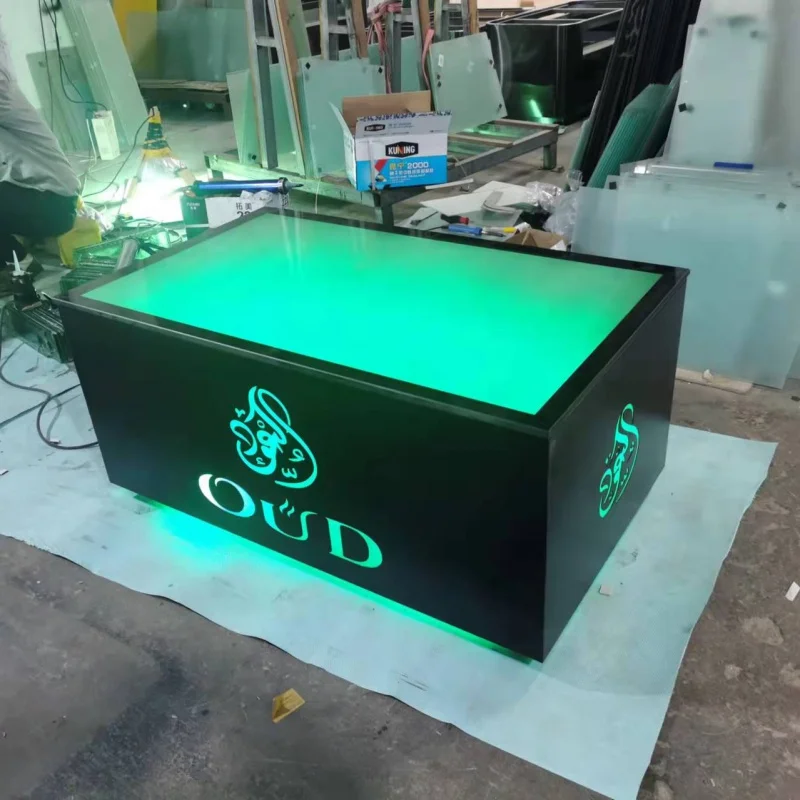 Custom bar furniture nightclub/ktv/night club/led cube table customize hookah lounge furniture led Coffee Table