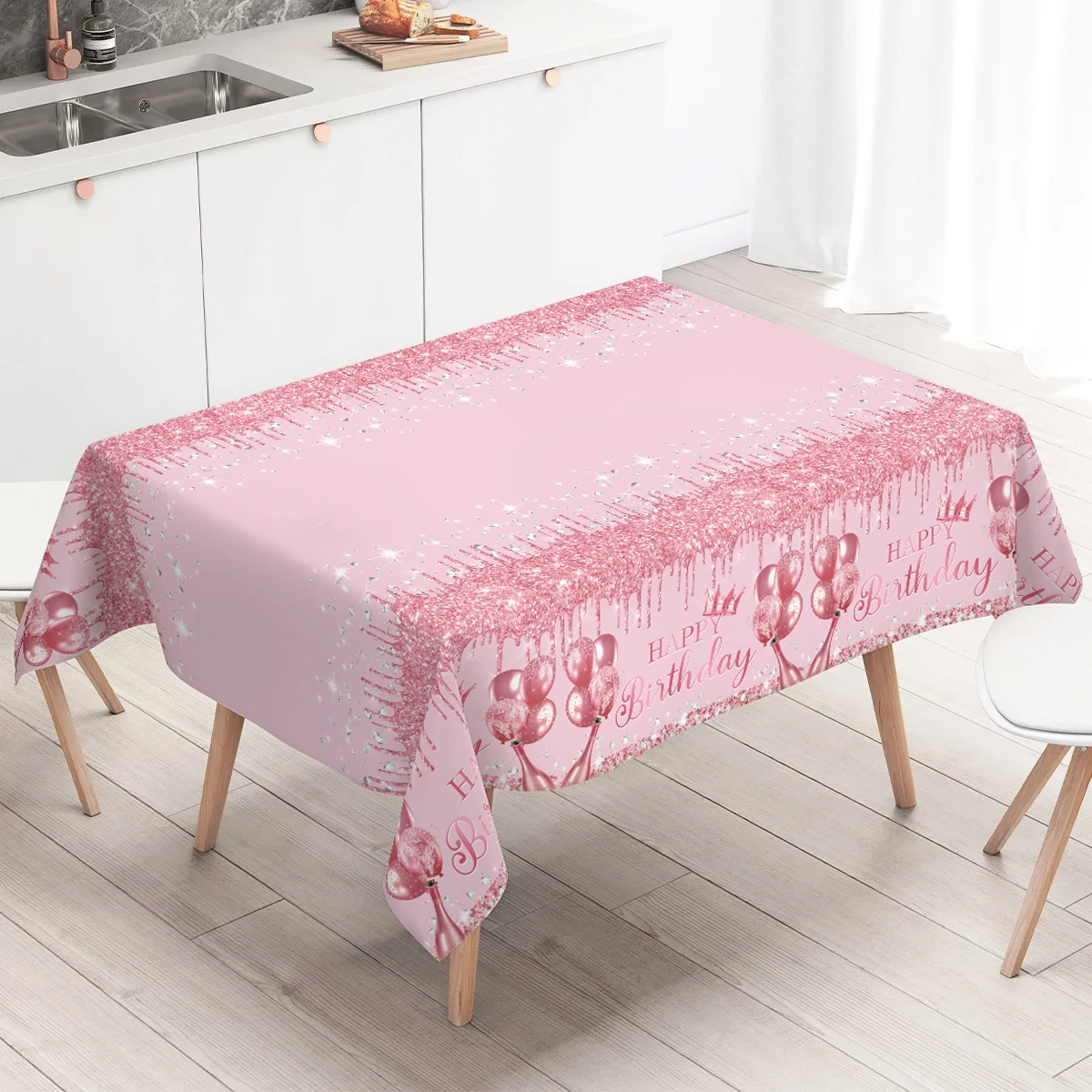 Ocean Theme Party Tablecloth Colorful Birthday Tablecloth Blue Sky Rose Gold Tablecloth Beach Pool Birthday Shower Supplies 2