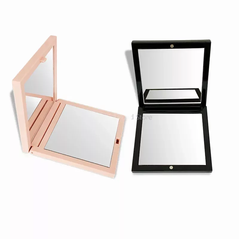 Brand Mini Square Round Makeup Mirror Portable Hand Mirror Double-sided Makeup Vanity Mirror Foldable Pocket Compact Mirror precision sliding table module square guide rail linear guide rail cross hand ball screw sliding table cnc sliding table