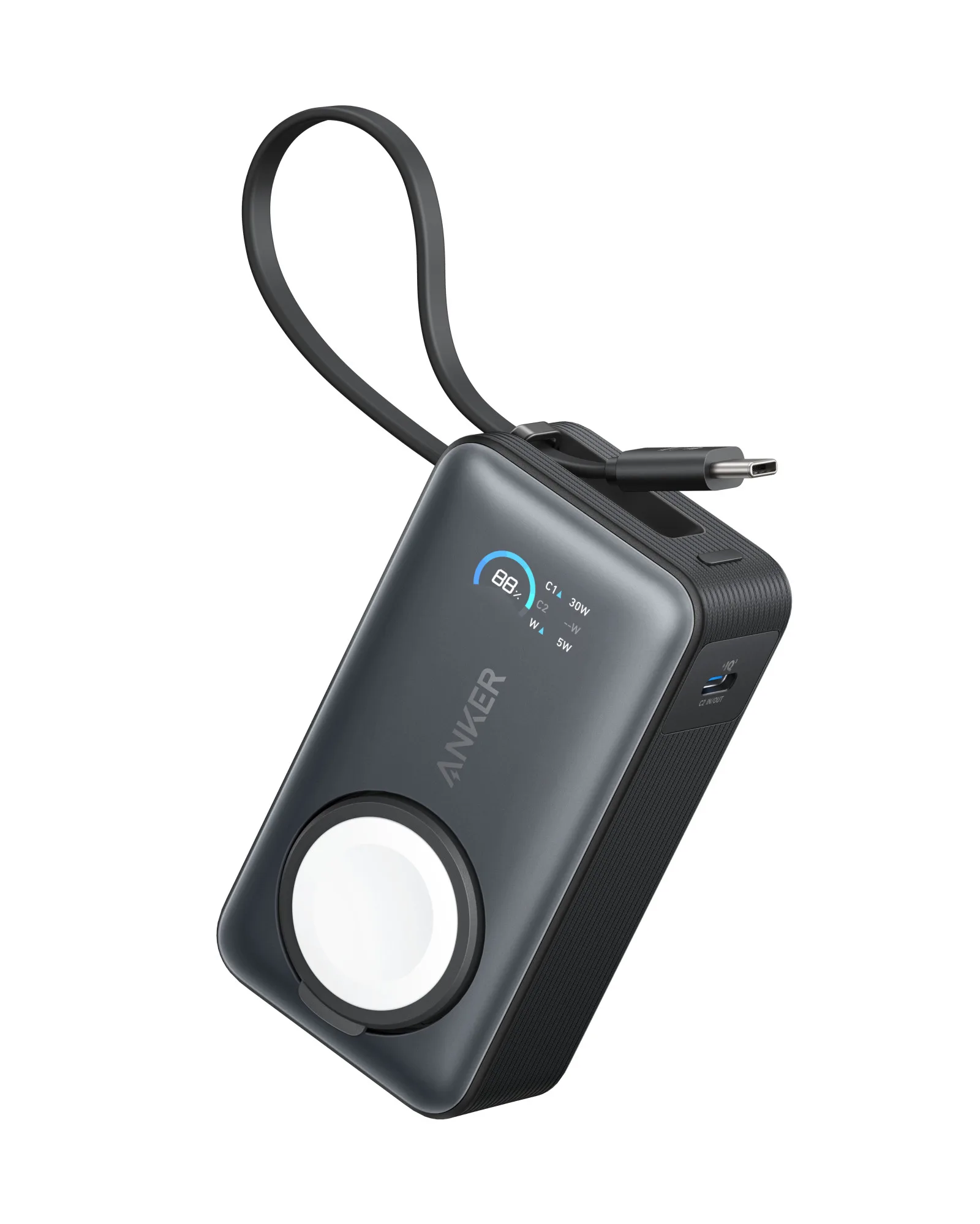 محطة طاقة محمولة Anker MagGo 3 في 1 — شحن لاسلكي
