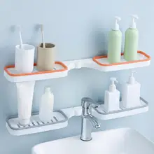 

Foldable Rotate Bathroom Shelves Wall Mounted Shampoo Bathroom Shower Organizer Holder Multi-function Corner Organizer M1V5
