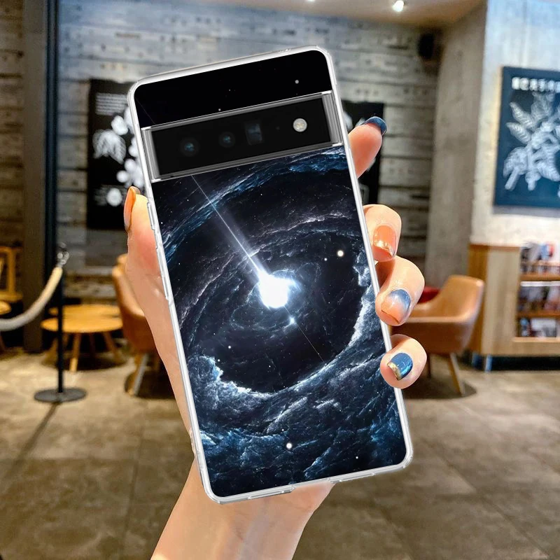 Earth Stars Space Design Soft Silicone Clear TPU Phone Case