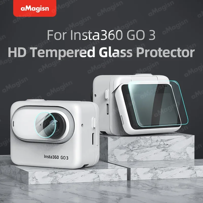 

aMagisn HD Screen Tempered Film Protector Sports Camera Accessories for Insta360 GO 3