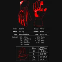 Suredépensé-Gants de moto coupe-vent et imperméables pour hommes, gants d'équitation de moto, écran tactile, motocross, moto, hiver 2