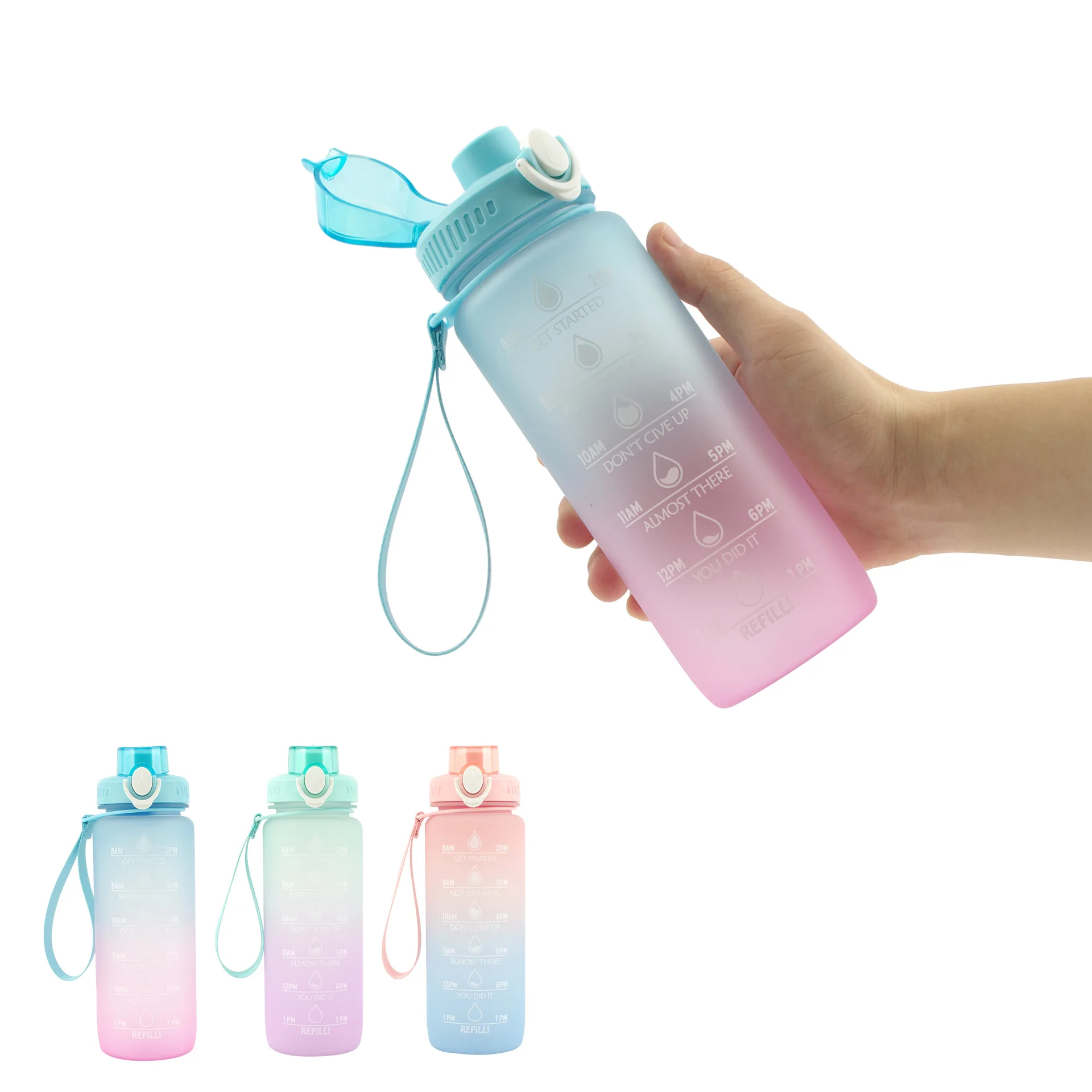 

Water Cup Outdoor Sports Kettle One-Button Bottle Marker Large Capacity Leakproof for Drinking Portable Water Bottle 740Ml