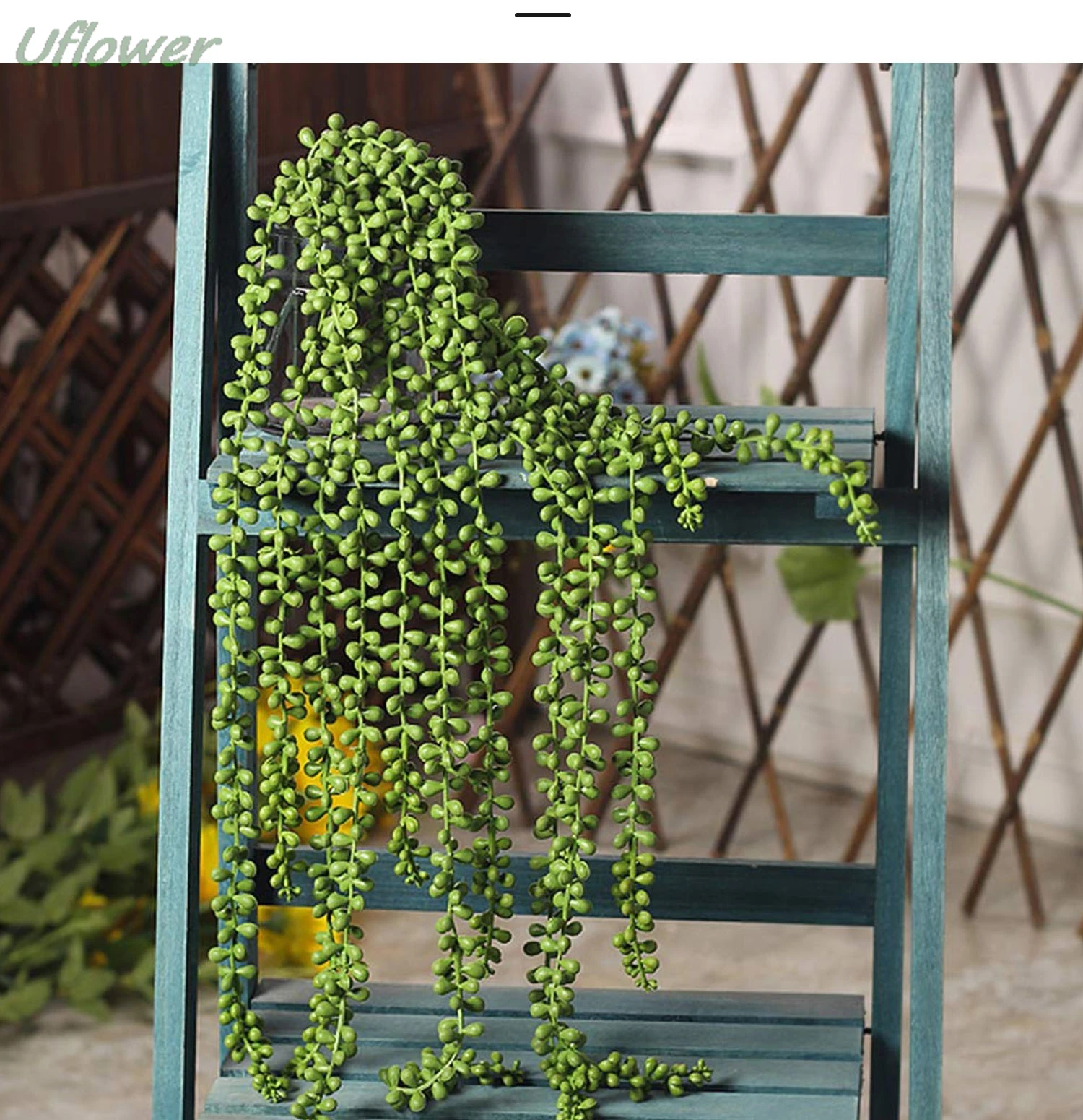 Künstliche Efeu Farn Gras Rebe Hängende Pflanze Grün für Haus Garten Outdoor Wand Dekor Gefälschte Blumentopf – Detail 9