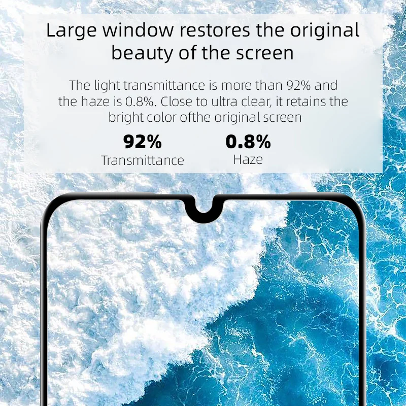 9D Protective Tempered Glass Screen Protector with Safety Film