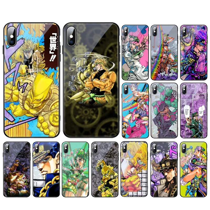 

JoJo's Bizarre Adventure Glass phone case For Samsung Galaxy S23 S22 S21 S20 Ultra S20 S22 S21 S20FE A52 A33 A13 A32