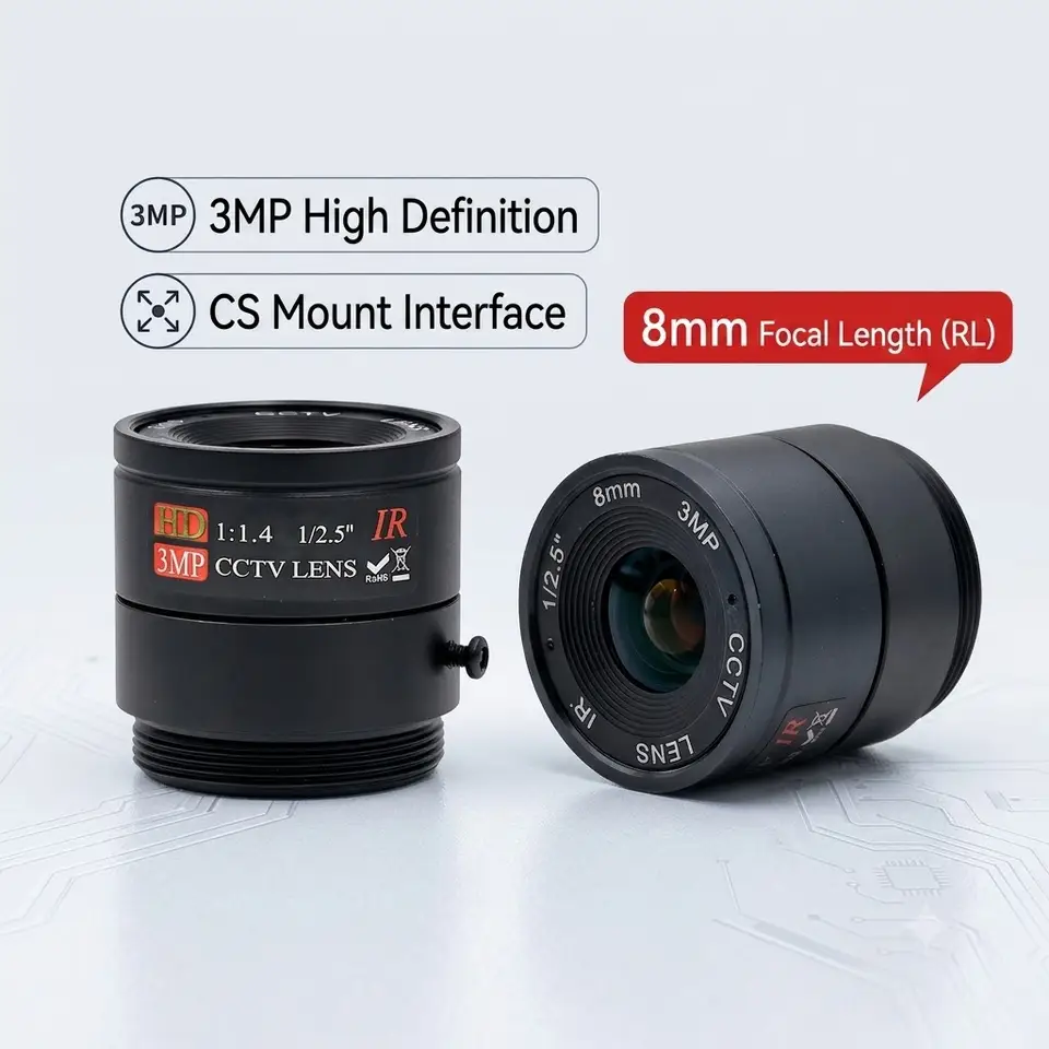 5MP CS Mount CCTV Lens 2.1mm 2.8mm 4mm 6mm 8mm 12mm 16mm 25mm Fixed Focal 650nm IR Filter Day Night Vision Security Camera Optic image 9