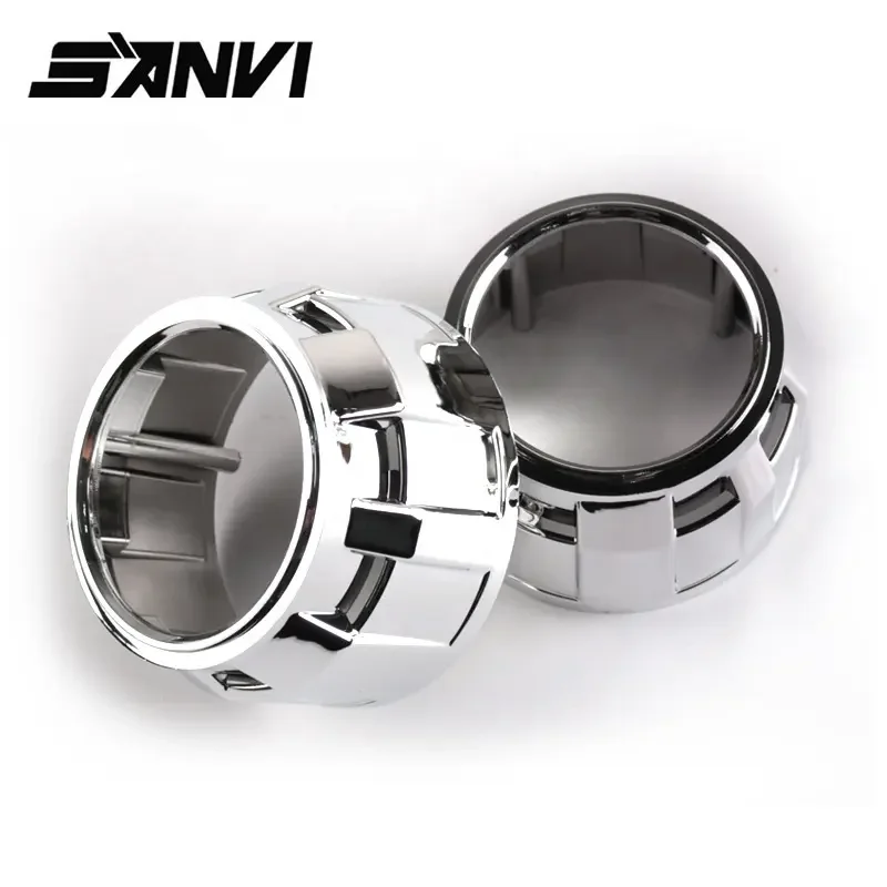 

2.5 Inch Bi Xenon HID Projector Lens Shell Black Silver Shroud Mask Auto Motorcycle Headlight Retrofit Lenses Light Casing Cover