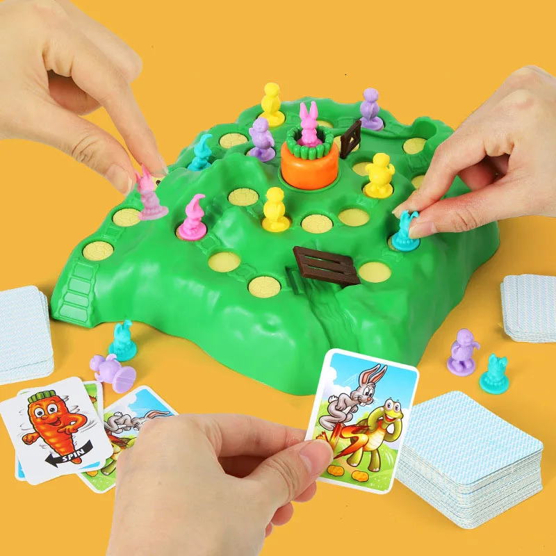 Bunny VS Tortoise Race Table Game with Map for Kids 5