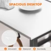 JHK Computer Desk Writing Study Office Gaming Table Modern Simple Style Compact with Side Bag Headphone Hook Easy Assembly 5